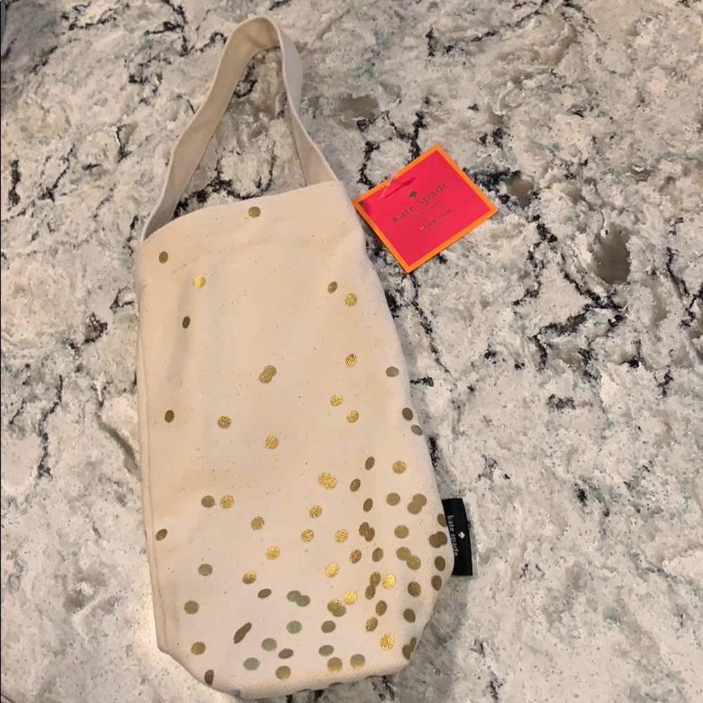 NWT Kate Spade canvas wine tote